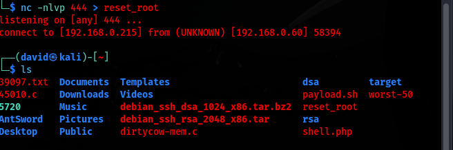 Receiving reset_root